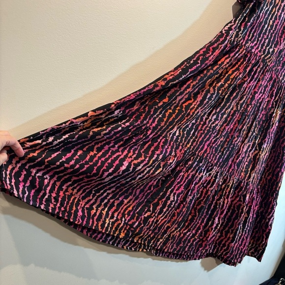 BLUE SKY Sz 3X Julie Electric Pink Tiered Short Sleeve V-Neck Dress New with Tag - Picture 9 of 12